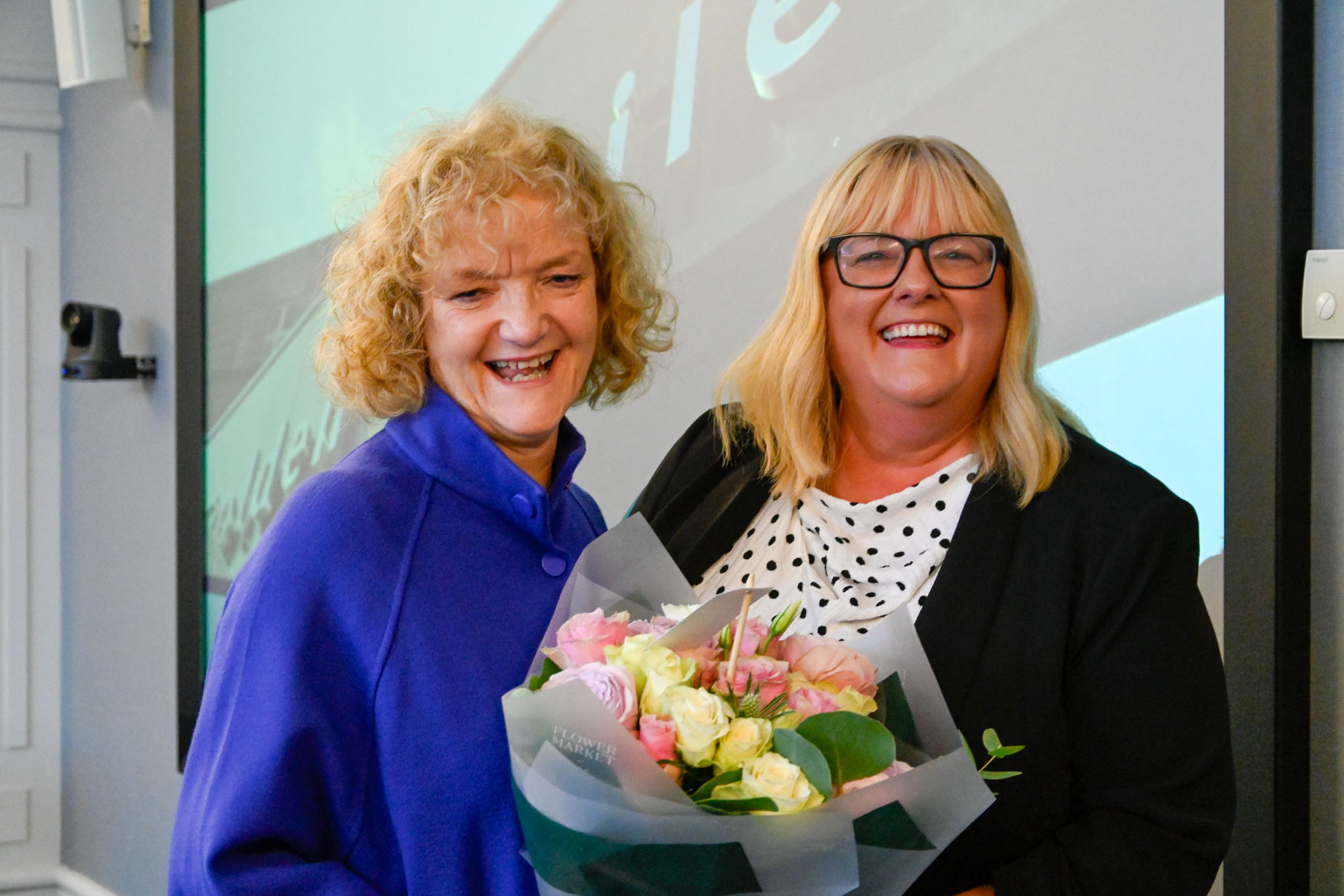 NHS Golden Jubilee Director of Nursing Anne Marie Cavanagh on left and Chief Executive Carolynne OConnor.jpg